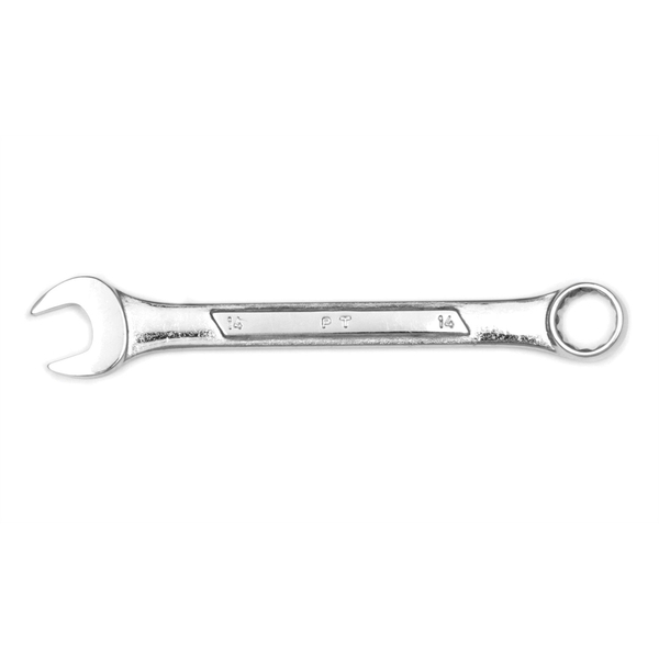 Performance Tool Chrome Combination Wrench, 14mm, with 12 Point Box End, Raised Panel, 6-5/8" Long W316C